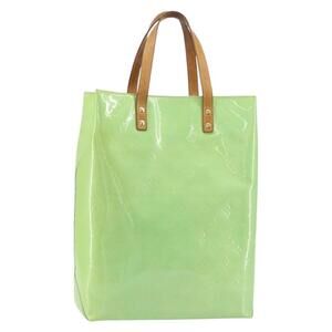 LOUIS VUITTON Monogram Vernis Reade MM Hand Bag Peppermint M91305 LV Auth 158238